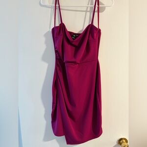 Windsor Fuchsia Mini Dress with Spaghetti Straps